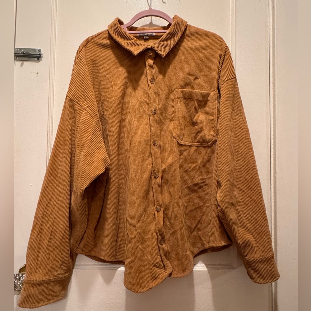 Wishlist Button Corduroy Top